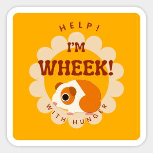 Guinea Pig Wheek With Hunger Sticker